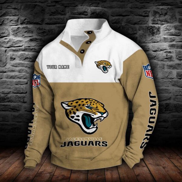 Jacksonville Jaguars Double Breasted Stand Collar Hoodie