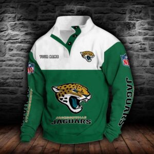 Jacksonville Jaguars Double Breasted Stand Collar Hoodie