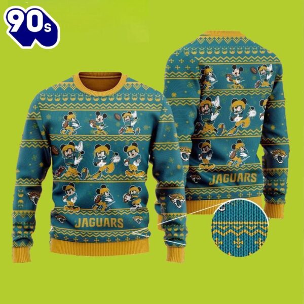 Jacksonville Jaguars Mickey Disney Ugly Christmas Sweater  Gift Christmas