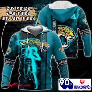 Jacksonville Jaguars NFL Custom Name 3D Hoodie Teams Shirt For Fans