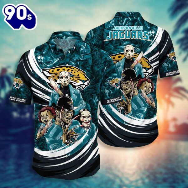 Jacksonville Jaguars NFL  Halloween Horror Movies Hawaiian Shirts