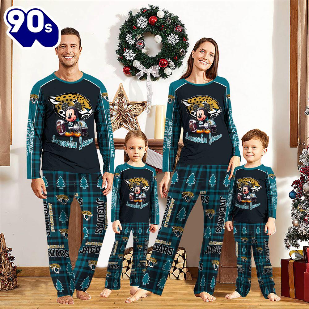 Jacksonville Jaguars Pajamas Personalized Your Name NFL And Mickey Mouse Pajamas Gift Christmas Jacksonville Jaguars Pajamas Personalized Your Name NFL And Mickey Mouse Pajamas Gift Christmas