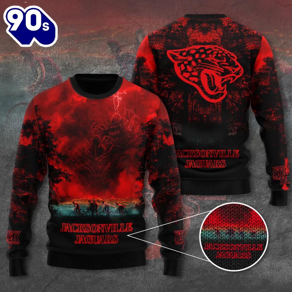 Jacksonville Jaguars x Stranger Things Ugly Sweater Gift Xmas Jacksonville Jaguars x Stranger Things Ugly Sweater Gift Xmas