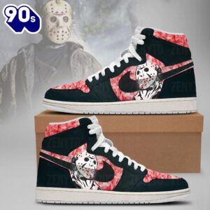 Jason Voorhees Air Jordan 1 Sneakers – Gift  For Halloween