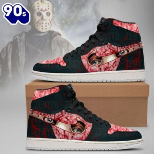 Jason Voorhees Eyes Air Jordan 1 Sneakers – Gift  For Halloween