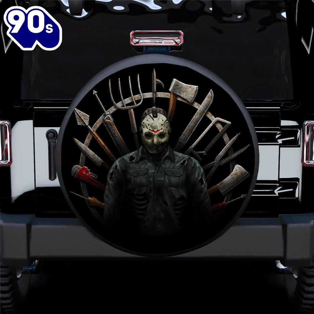 Jason Voorhees Friday 13th Car Spare Tire Covers Gift For Campers Gift Halloween Jason Voorhees Friday 13th Car Spare Tire Covers Gift For Campers Gift Halloween