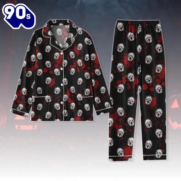 Jason Voorhees Pajamas Set, Friday The 13th PJs For Him, Horror Movie Pjs
