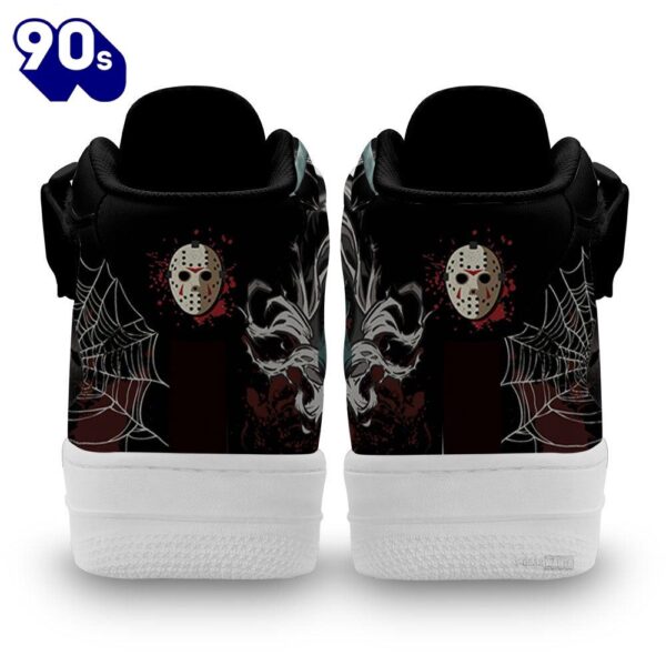 Jason Voorhees Shoes High Top Air Force Shoes Custom Sneakers For Horror Fans