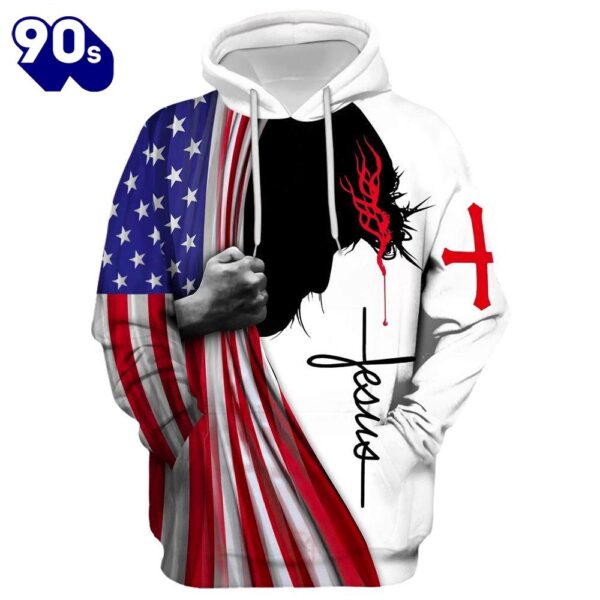 Jesus American Flag, Jesus Is My God Hoodie For