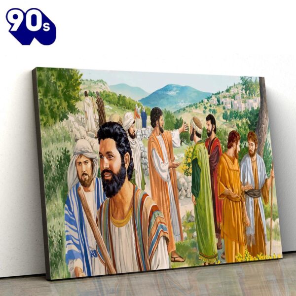 Jesus And Apostles 1 Jesus Canvas Wall Art  , Christian Gifts Christmas