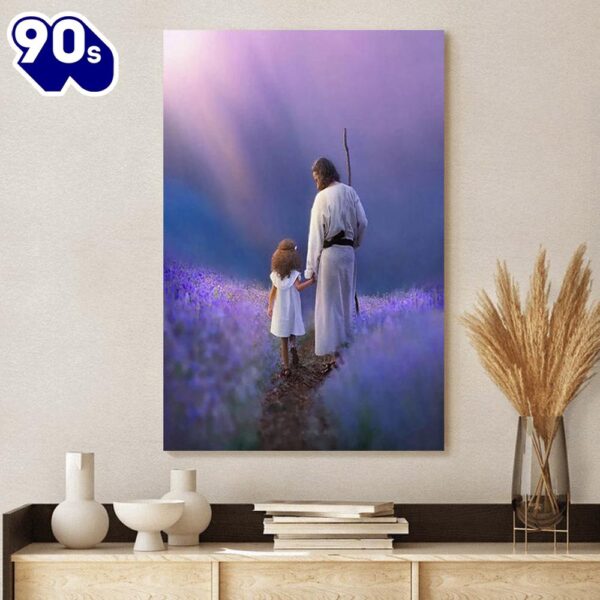 Jesus And Girl Canvas Wall Art Jesus Canvas Pictures  , Christian Gifts Christmas