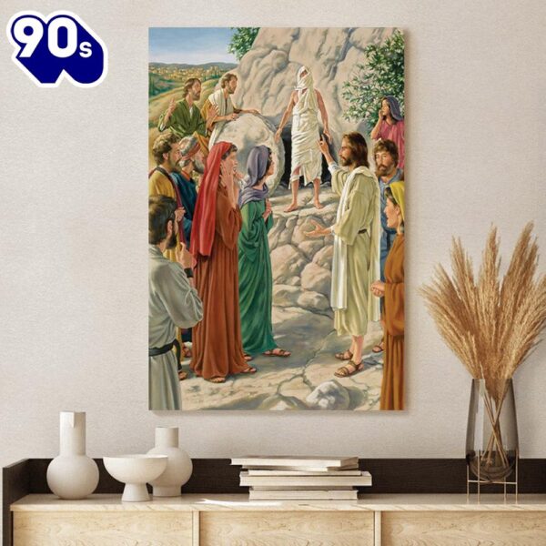 Jesus And Lazarus 1 Canvas Picture Jesus Christ Canvas Art Christian Wall Canvas , Christian Gifts Christmas