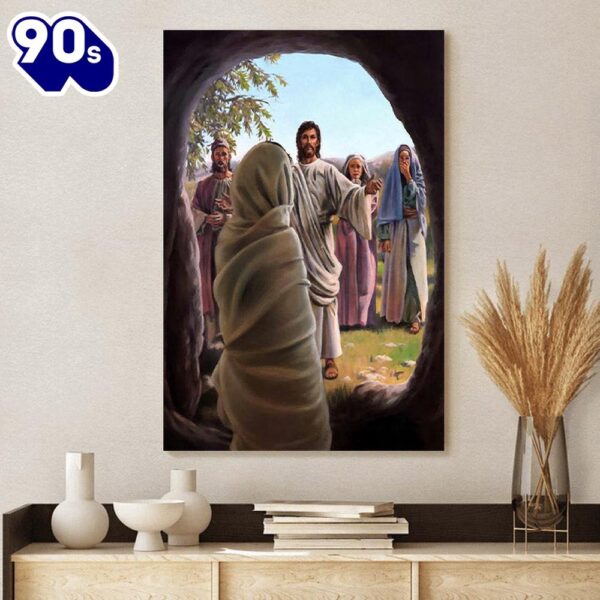 Jesus And Lazarus Canvas Picture Jesus Christ Canvas Art Christian Wall Canvas , Christian Gifts Christmas