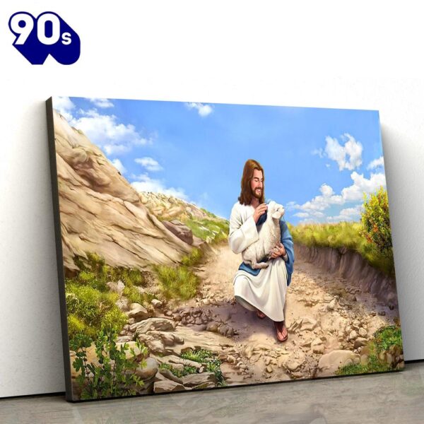 Jesus And Sheep Canvas Pictures Jesus Christ Canvas Art Christian Wall Canvas , Christian Gifts Christmas