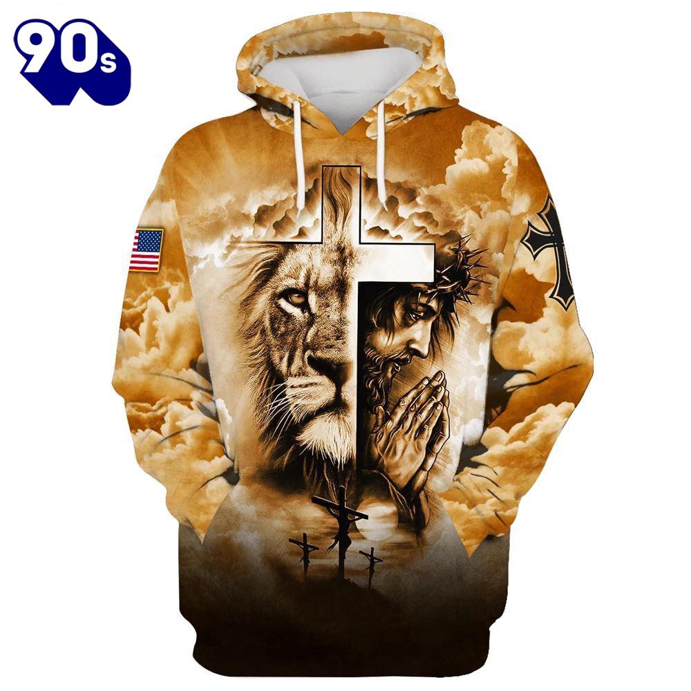 Jesus And The Cross Lion Of Judah Hoodie For Jesus And The Cross Lion Of Judah Hoodie For