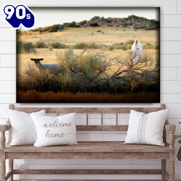 Jesus And The Lamb Picture In Search Of The One Canvas Wall Art