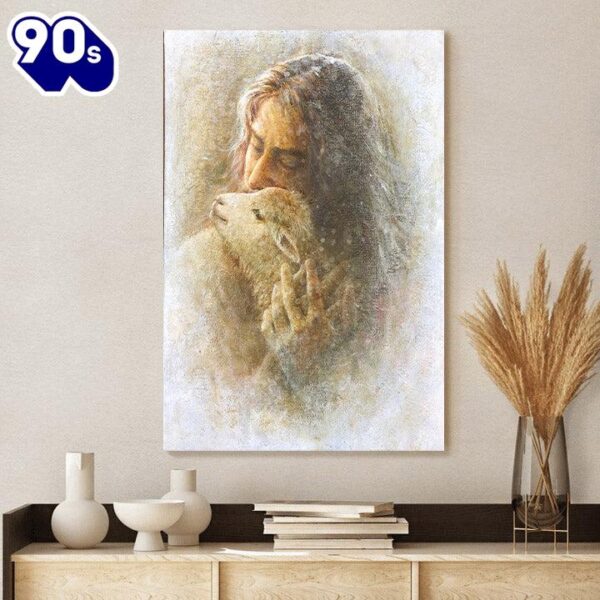 Jesus And The Lamb Picture Jesus And The Lamb Picture Comfort Eternal Portrait Canvas Wall Art