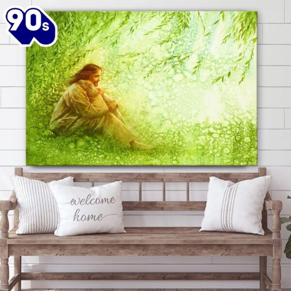 Jesus And The Lamb Picture The Good Shepherd Canvas Wall Art