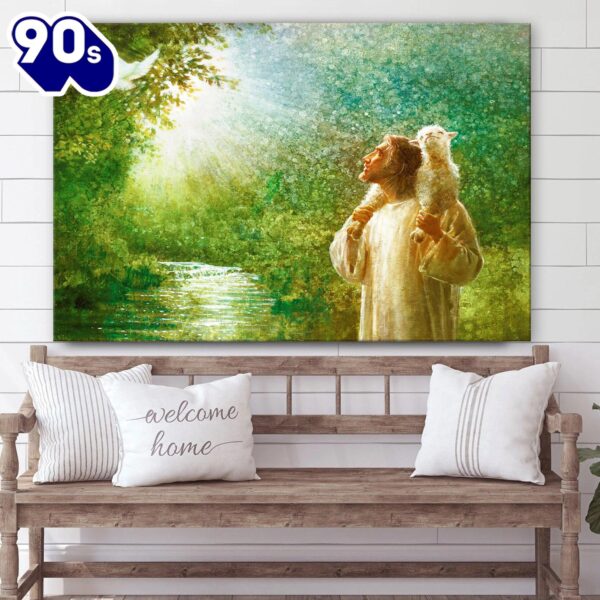 Jesus And The Lamb Picture The Grace Of God Canvas Wall Art