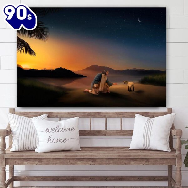 Jesus And The Lamb Picture Time With The Lamb Canvas Wall Art