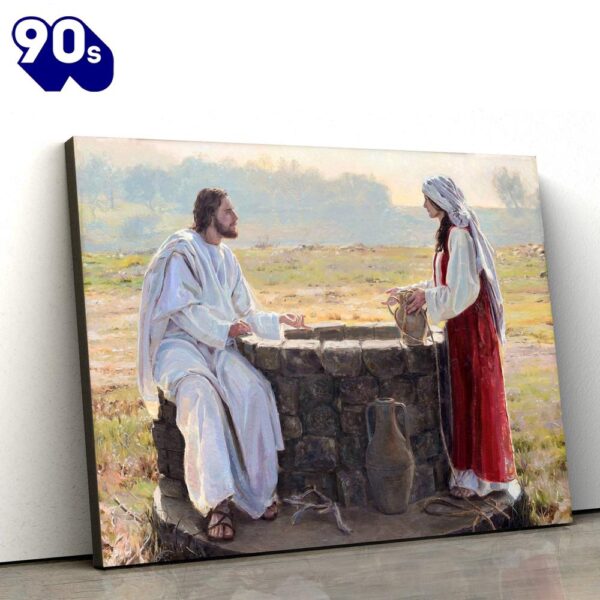 Jesus At The Well Canvas Pictures Jesus Christ Canvas Art Christian Wall Canvas , Christian Gifts Christmas