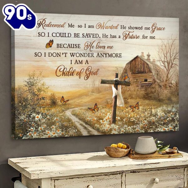 Jesus Beautiful Farm Old Cross He Redeemed Me Canvas Wall Art