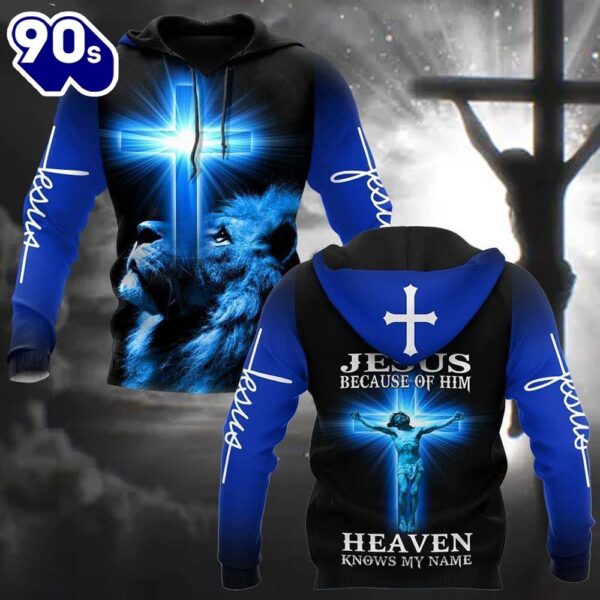 Jesus Because Of Him Heaven Knows My Name God 3D Hoodie