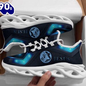 Christian Running,   Jesus Black Christ Sneakers Max Soul Shoes For Men And Women