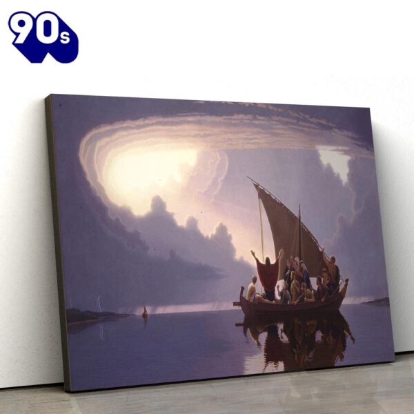 Jesus Boat Jesus Canvas Wall Art  , Christian Gifts Christmas