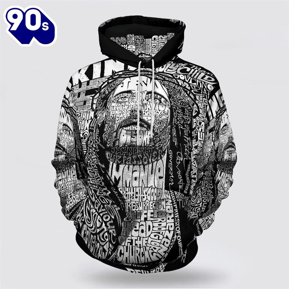 Jesus Christ And Lion Half Face 3D Hoodies For Women Men Jesus Christ And Lion Half Face 3D Hoodies For Women Men