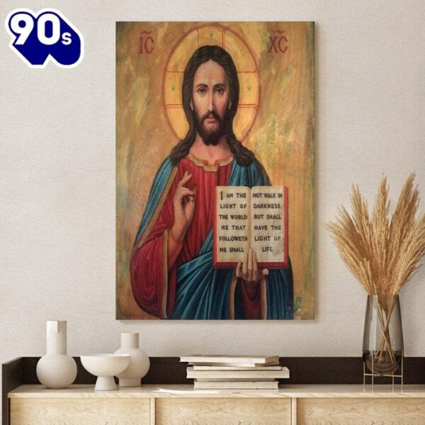 Jesus Christ Blessed Orthodox Byzantine Canvas Wall Art