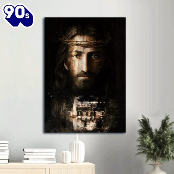 Jesus Christ Crown Of Thorns Christ The Redeemer Canvas Wall Art
