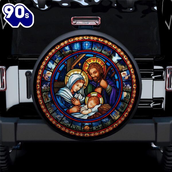 Jesus Christmas Car Spare Tire Covers – Gift For Campers Car Decor