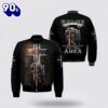 Jesus Cross Lion Of Judah Knight Templar Bomber Jacket – Christian Bomber Shirts for Men and Women Gift Christian