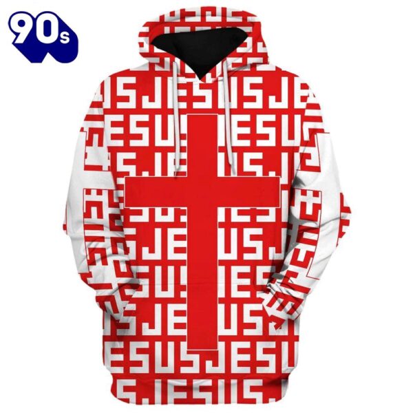 Jesus Cross Red Hoodies Jesus Hoodie