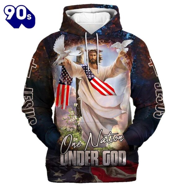 Jesus Dove Hoodie One Nation Under God Hoodies Jesus Hoodie