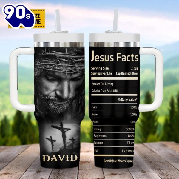 Christian Jesus Facts Jesus Portrait Art Customized Stanley Tumbler 40oz