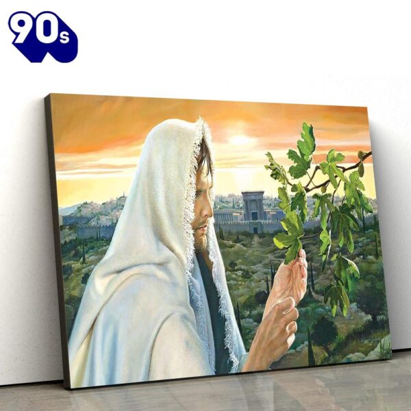 Jesus Fig Tree Jesus Canvas Wall Art  , Christian Gifts Christmas