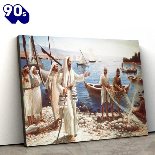 Jesus Fisherman Jesus Canvas Wall Art  , Christian Gifts Christmas