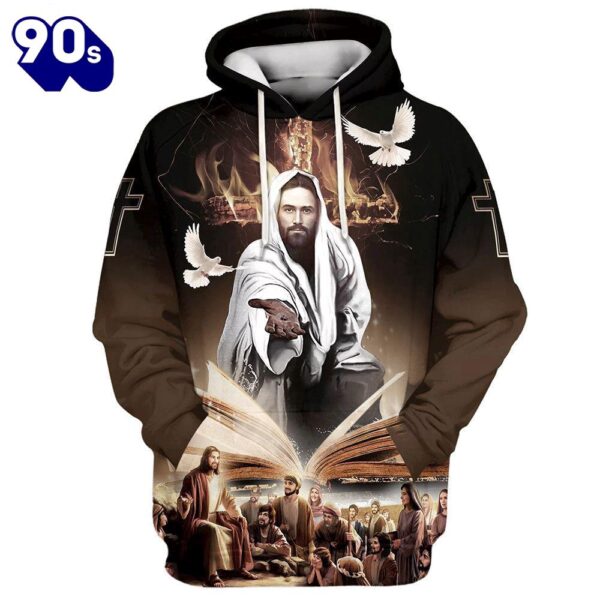 Jesus God Bible And Dove Hoodies Jesus Hoodie For