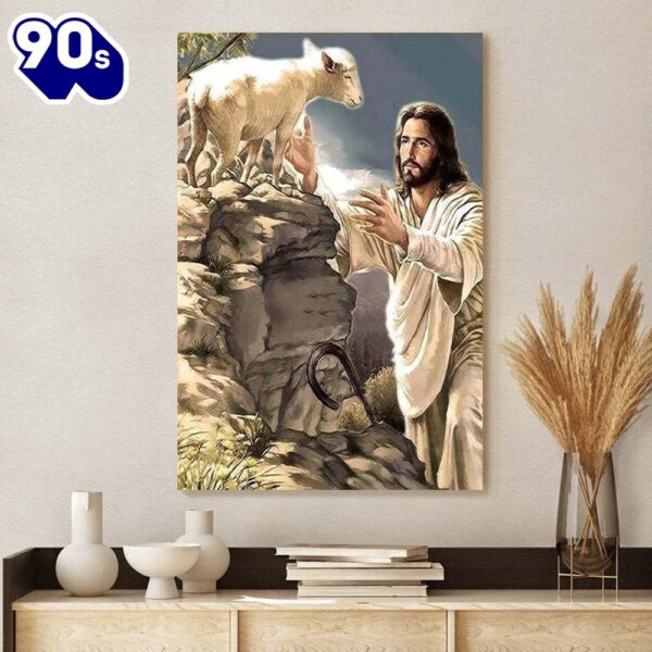 Jesus Good Shepherd Canvas Picture Jesus Christ Canvas Art Christian Wall Canvas , Christian Gifts Christmas