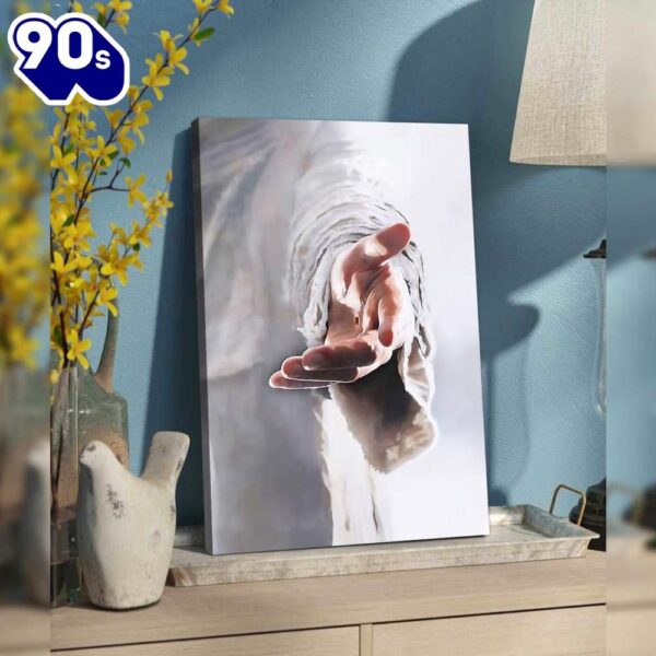 Jesus Hands Reaching Out – Christian Canvas Art – Bible Verse Canvas – Scripture Wall Art  Gift For Christmas