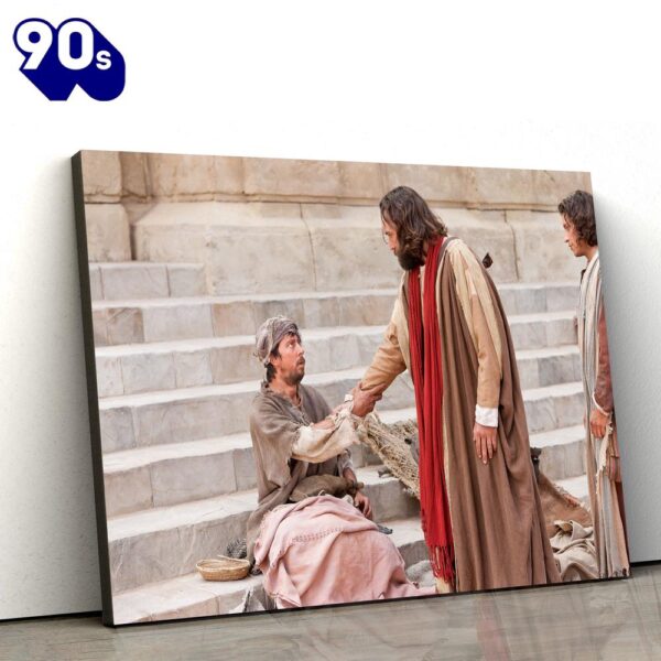 Jesus Heal Lame Man 1 Jesus Canvas Wall Art  , Christian Gifts Christmas