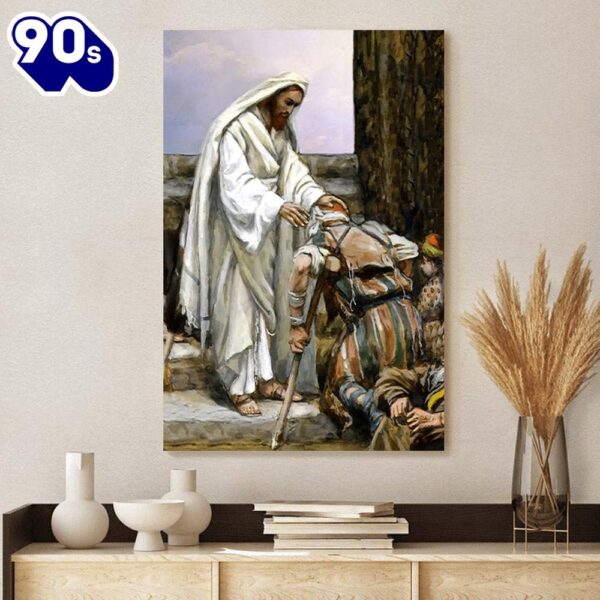 Jesus Healing The Sick Canvas Picture Jesus Christ Canvas Art Christian Wall Canvas , Christian Gifts Christmas