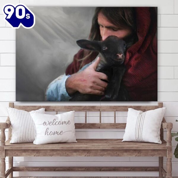 Jesus Holding A Lamb Canvas Art Jesus Christ Pictures Jesus Wall Art Christian Wall Decor , Christian Gifts Christmas