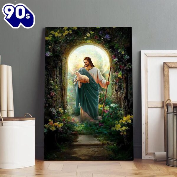 Jesus Holding Lamb Canvas Prints Jesus Christ Art Christian Canvas Wall Decor , Christian Gifts Christmas