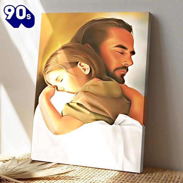 Jesus Holding The Child Jesus Canvas Painting Jesus Poster Jesus Canvas Wall Art Christian Canvas , Christian Gifts Christmas