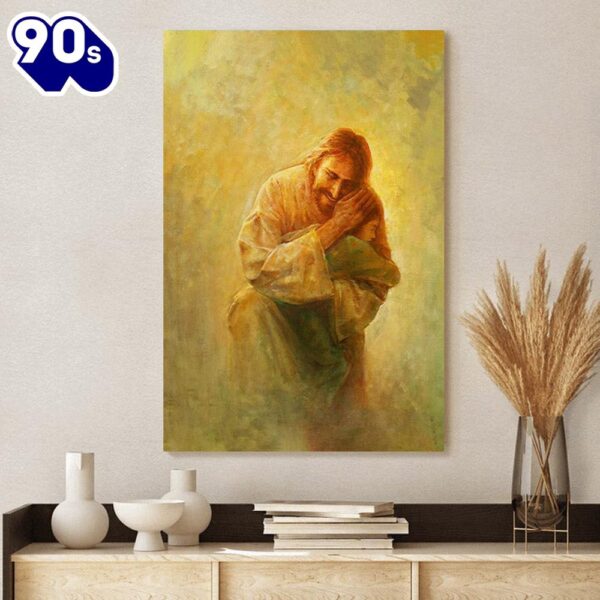 Jesus Hug Baby Canvas Pictures Jesus Canvas Painting Christian Canvas Prints , Christian Gifts Christmas