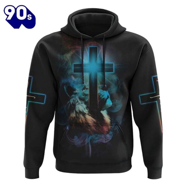 Jesus Is My God My King My Lord Colorful Lion 3D Hoodie