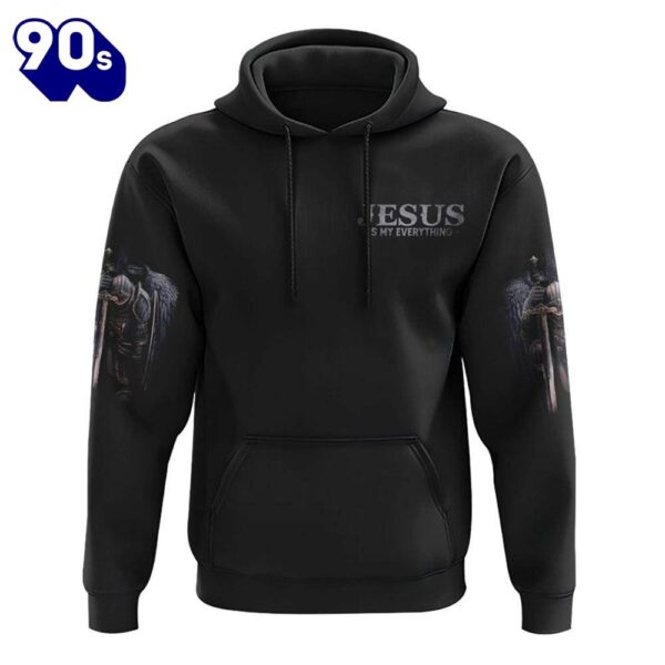 Jesus Is My God My King My Lord Warrior 3D Hoodie